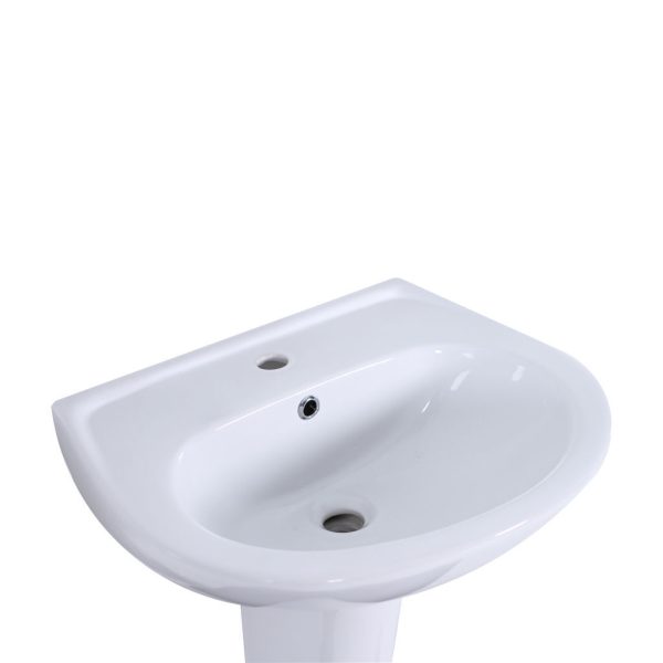 აბაზანის ნიჟარა დასადგამით POLO LAVABO+KOL.AYAK 1001+1002 - Image 2