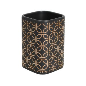 კბილის ჯაგრისის ჩასადები , შავი GLOSSY TUMBLER BLACK