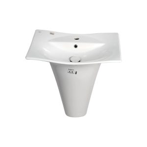 აბაზანის ნიჟარა ჩამოსაკიდი LOTUS MONOBLOCK W.HUNG WB.WITH TAP HOLE-60CM-A.WHITE-EXT