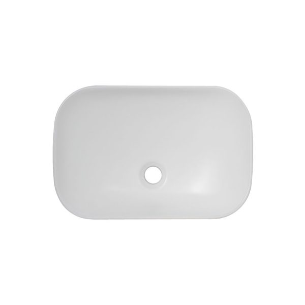 აბაზანის ნიჟარა კერამიკის 9447 matt white 510X360X130 - Image 3