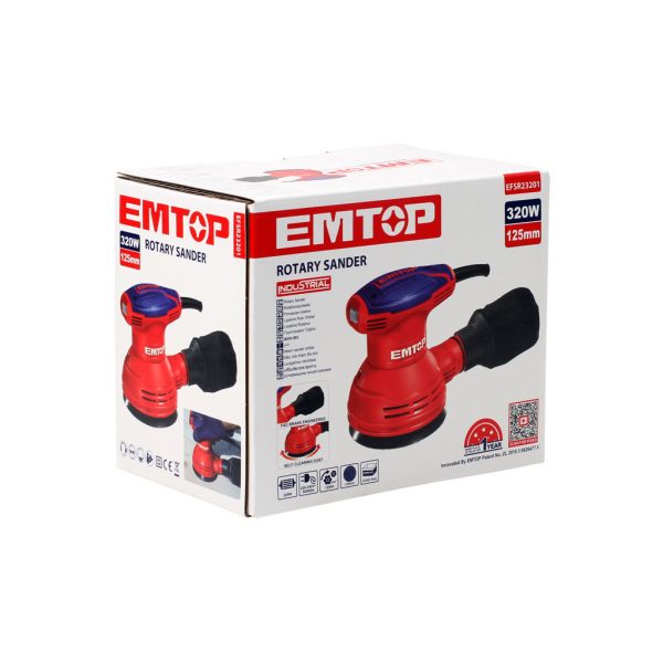სახეხი ორბიტალური 320ვტ 125მმ EFSR23201 EMTOP - Image 3