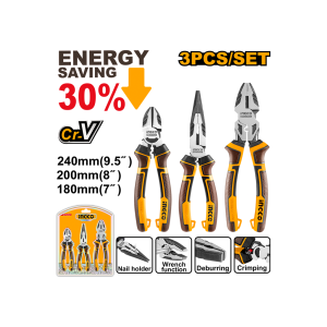 ბრტყელტუჩას 3ც-ნი კომპლექტი 9.5"/240მმ 8"/200მმ 7"/180მმ HKHLPS2832 INGCO