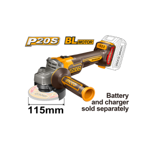 ელექტრო კუთხსახეხი Li-Ion Proline 20V-115MM INGCO (CAGLI21154)