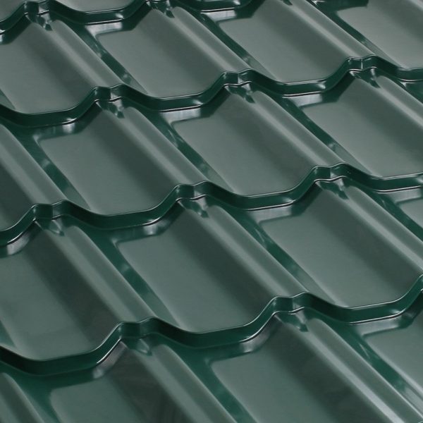 მეტალოკრამიტი ფერადი თუნუქის სახურავი 0.5X1200 პრიალა RAL6005 - Image 2
