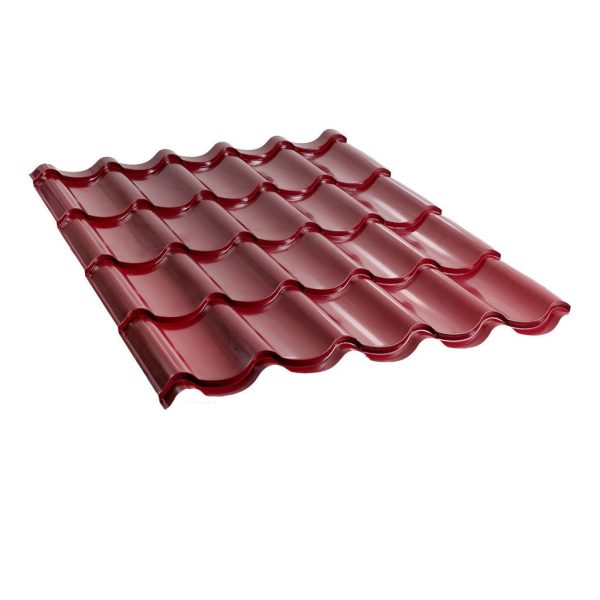 მეტალოკრამიტი ფერადი თუნუქის სახურავი 0.5X1180 პრიალა RAL3005