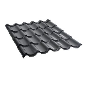 მეტალოკრამიტი ფერადი თუნუქის სახურავი 0.5X1180 პრიალა RAL7016