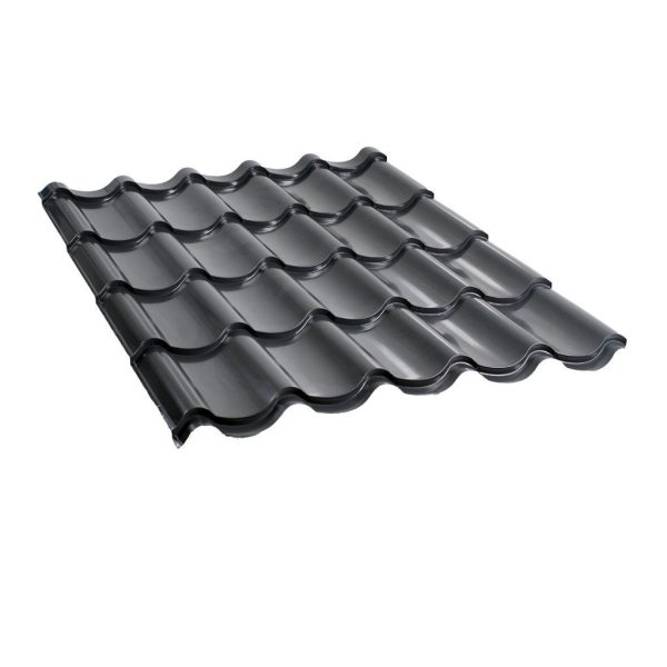 მეტალოკრამიტი ფერადი თუნუქის სახურავი 0.5X1180 პრიალა RAL7016