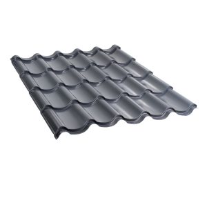მეტალოკრამიტი ფერადი თუნუქის სახურავი 0.45X1180 პრიალა RAL 7024
