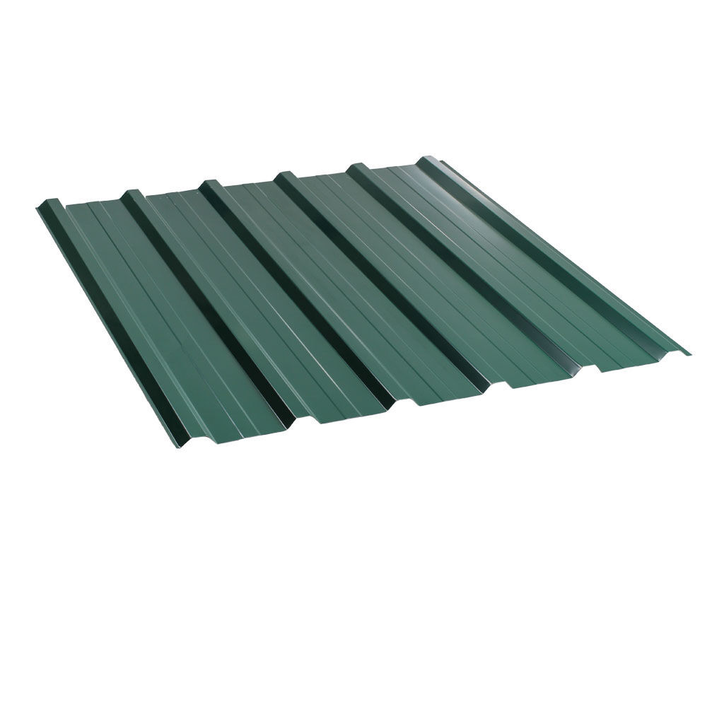 პროფილირებული ფერადი თუნუქის სახურავი 0.4X1140 პრიალა RAL6005