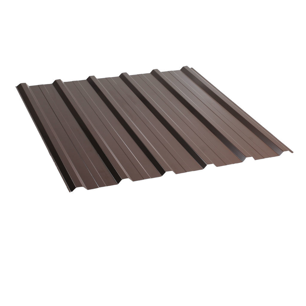 პროფილირებული ფერადი თუნუქის სახურავი 0.4X1140 პრიალა RAL8019