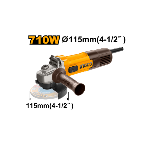 ელექტრო კუთხსახეხი 710W-115MM (AG7118) INGCO
