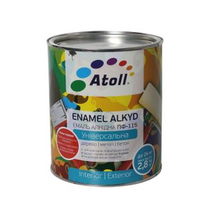 2.6კგ ემალის საღებავი თეთრი ATOLL ПФ-115