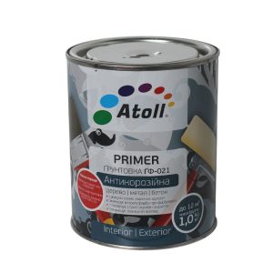 0.9კგ ანტიკოროზიული გრუნტი შავი ATOLL ГФ-021