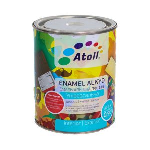 0.8კგ ემალის საღებავი თეთრი ATOLL ПФ-115