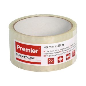 გამჭვირვალე წებოვანი ლენტი 48მმX40მ PREMIER TPGA-022T/W