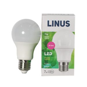 LED ნათურა ეკო 7ვტ 6500კ LINUS E27 Lin9-7778