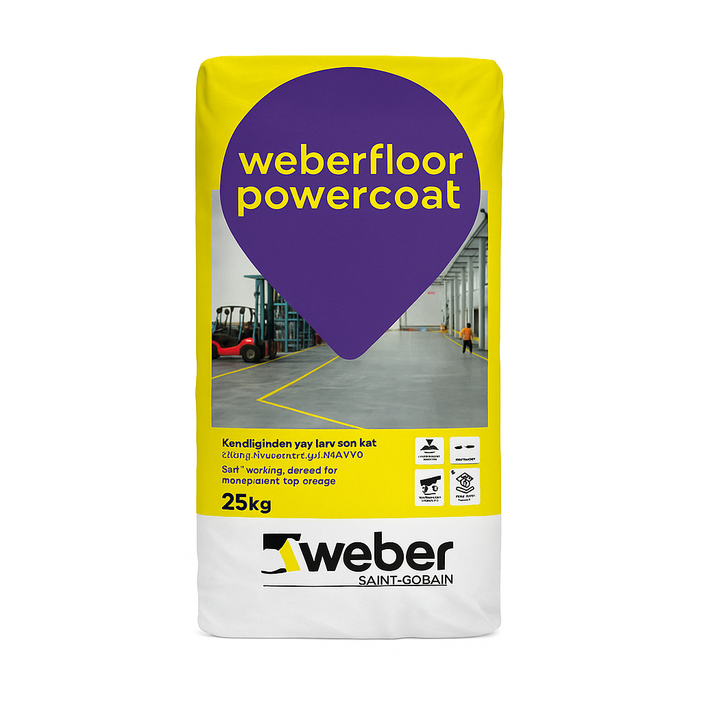 დასასხმელი თვითსწორებადი იატაკი 25 კგ - Weberfloor Powercoat