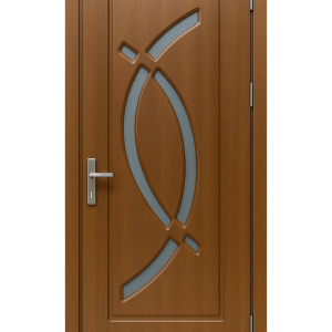 კარი მინით OP-104 ზომა 215*75*4 ფერი Oak (1-3)