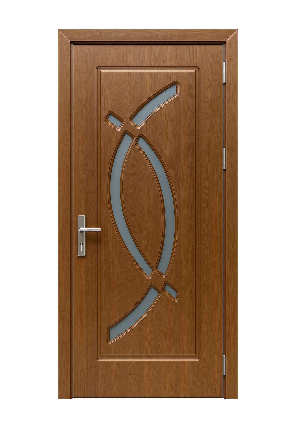 კარი მინით OP-104 ზომა 215*75*4 ფერი Oak (1-3)