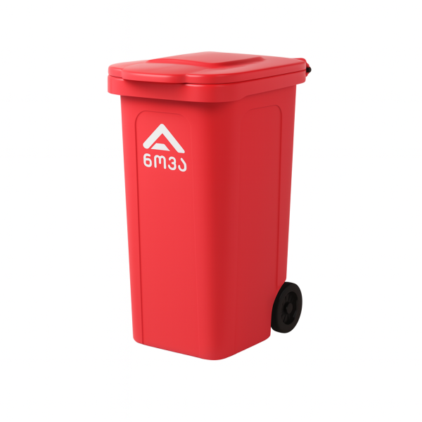 120 ლ პოლიეთილენის სანაგვე ურნა ყვითელი - Image 2