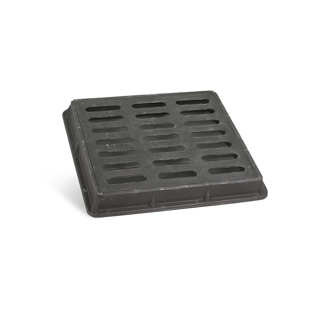 საკანალიზაციო ჭის თავსახური ცხაურა 500X500X50 (HEAVY)