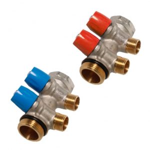 6200E7N1004R2A კოლექტორი სარქველიანი Red 1" შ.ხ.-გ.ხ. 1/2"x2 GF