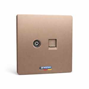 Gewstar Ecosma TV + ინტერნეტის როზეტი (TV + RJ45) – ბრინჯაოს ფერი