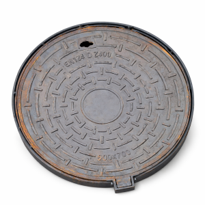 საკანალიზაციო ჭის თავსახური D 400 თუჯის