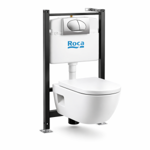 დასაკიდი უნიტაზი ინსტალ, ავზით, თავსახ. ღილაკით MERIDIAN #7893104110 მწარ. ROCA