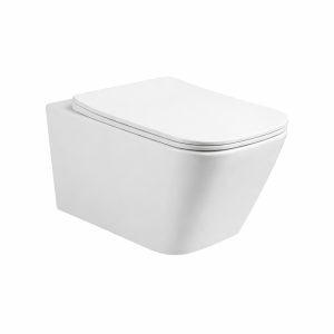 დასაკიდი უნიტაზი JT-M203 თეთრი, სახურავით (Rimless) JTO