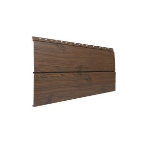 154-იანი ფერადი თუნუქის საიდინგი 0.5X340 ხაოიანი WOOD DARK