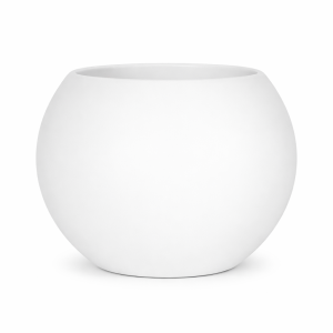 დეკორატიული მრგვალი ქოთანი მცენარეებისთვის – თეთრი