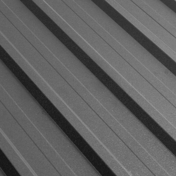 პროფილირებული ფერადი თუნუქი 0.45X1180 ხაოიანი RAL 7024 (ტრაპეცია, H22, სამხრეთ კორეა) - Image 2