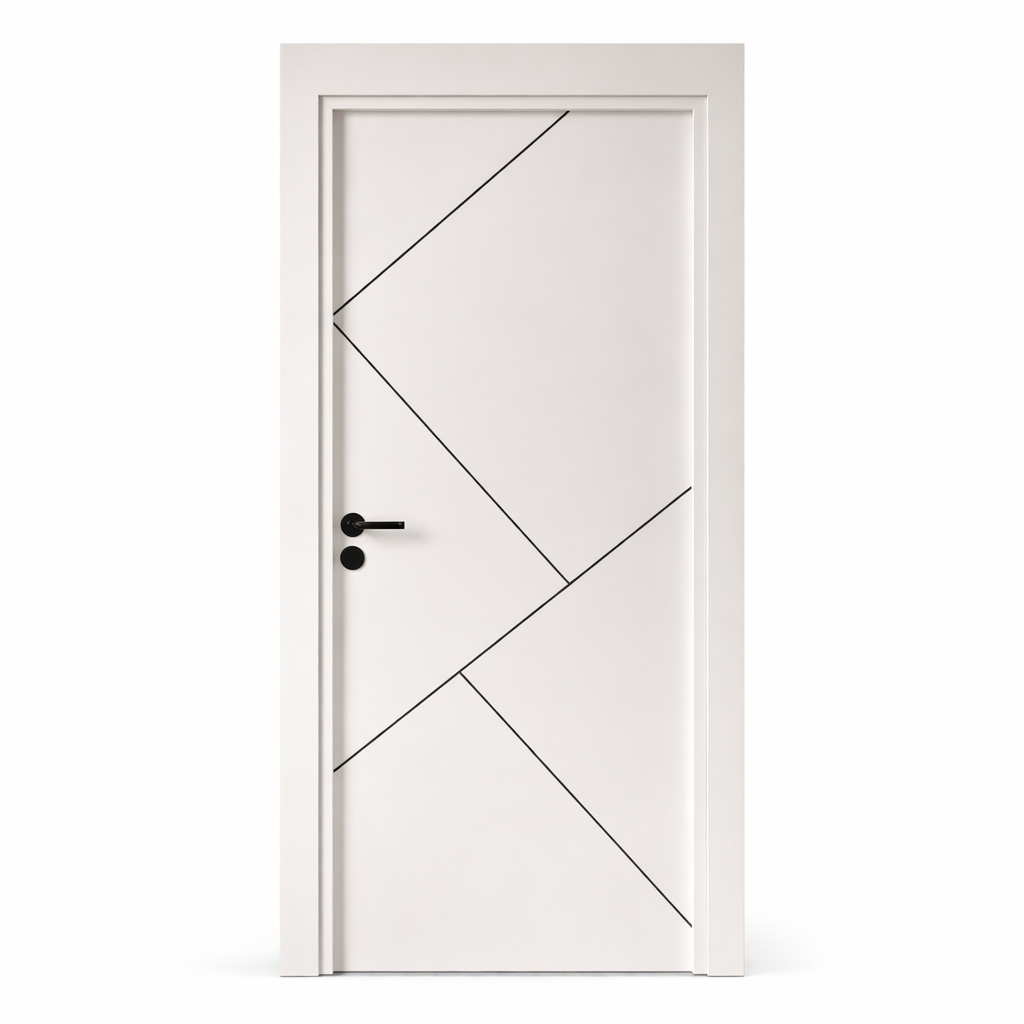 კარი F03 ზომა. 80*208 ფერი. WHITE Black Lined მწარ. ANADOORIA