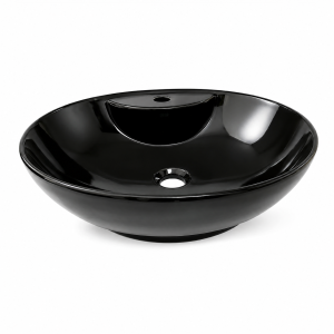 დასადგემი ხელსაბანი LUUNI.IUP VVD. ou Cm WITH HOLE GLOSSY BLACK (MTLG05005FD1B9000- K)